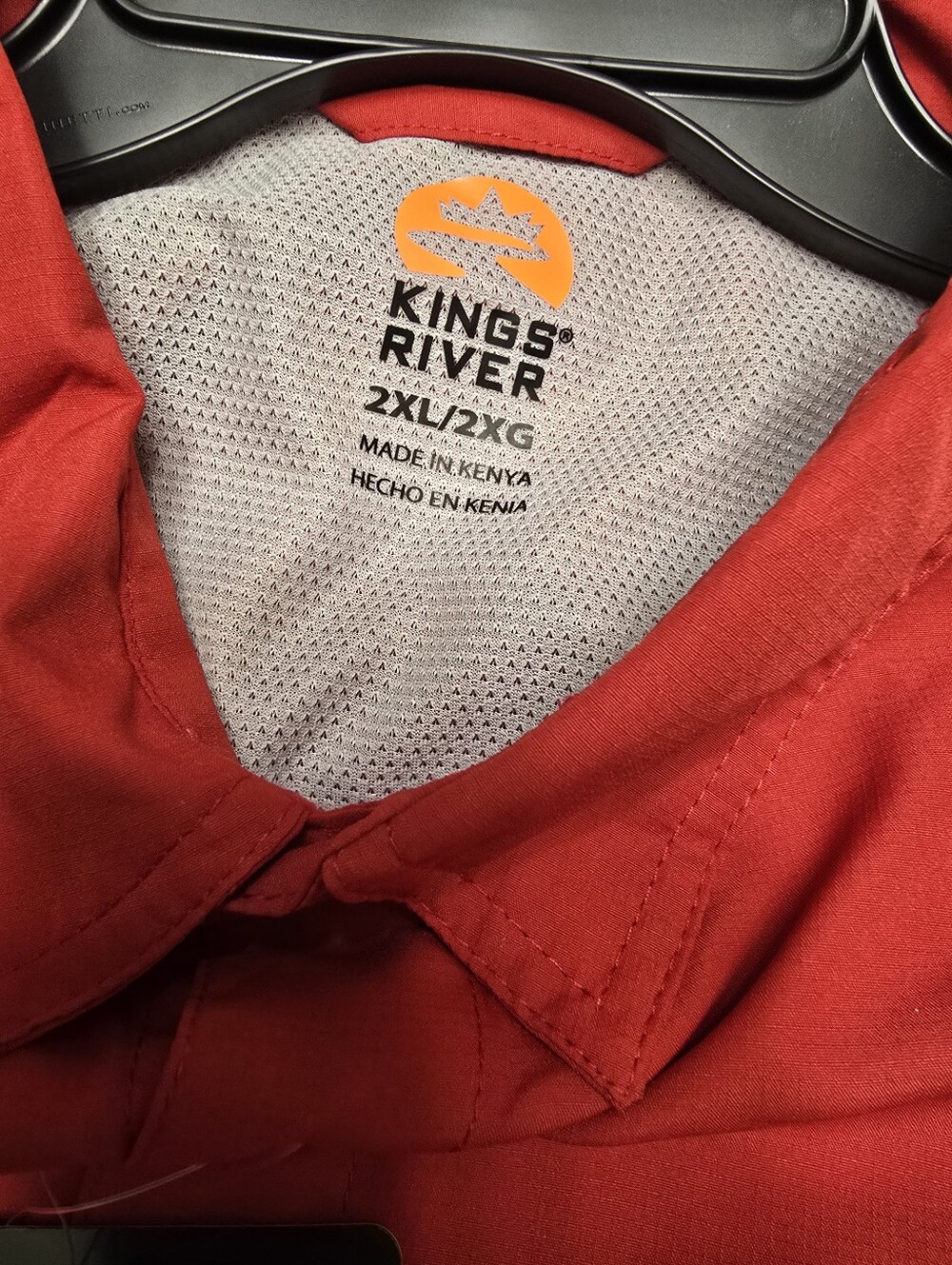 Men’s Short-Sleeve Red Fishing Shirt - Picture 4 of 4